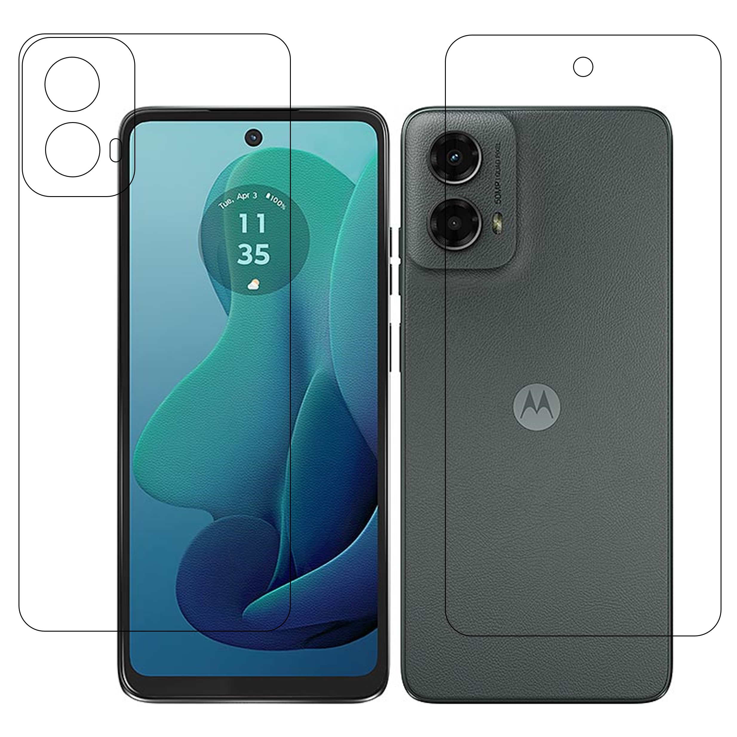 Motorola Moto G (2024) (Front & Back) 9H Protective Compatible Flexible Unbreakable Mobile Screen Protector
